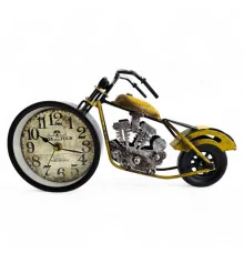 Часы настольные «Мотоцикл» желтые (28×15×7.5 см) купить в интернет магазине подарков ПраздникШоп