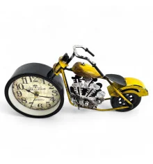 Часы настольные «Мотоцикл» желтые (28×15×7.5 см) купить в интернет магазине подарков ПраздникШоп