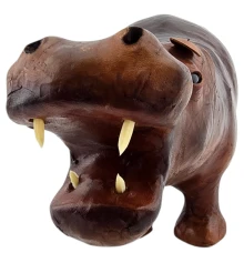 Бегемот из кожи (12") купить в интернет магазине подарков ПраздникШоп