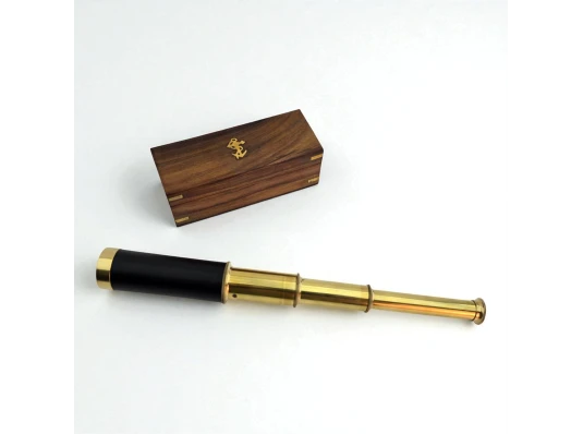 Подзорная труба в деревянном футляре (труба 31 см футляр 17.5×7×6 см) купить в интернет магазине подарков ПраздникШоп