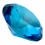 Кристалл хрустальный бирюзовый (7.9×4.7 см)
