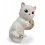 Котенок с клубком фарфор (9.5×6×5.5 см) купить в интернет магазине подарков ПраздникШоп