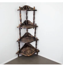 Этажерка из мангового дерева на 4 полки (115×59×42 см) купить в интернет магазине подарков ПраздникШоп