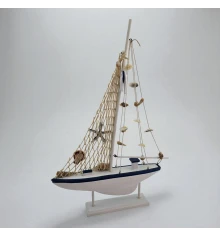Модель парусника с ракушками на подставке (53×34×5.5 см ) купить в интернет магазине подарков ПраздникШоп