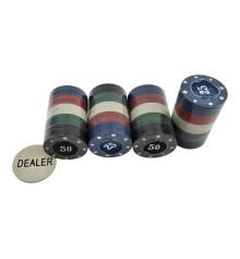 Покерные фишки в блистере (100 фишек) (19×20×4 см) (вес фишки 4 гр d-38 мм) купить в интернет магазине подарков ПраздникШоп