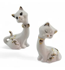 Кошки пара фарфоровые (7.5×5×2.8 см) купить в интернет магазине подарков ПраздникШоп