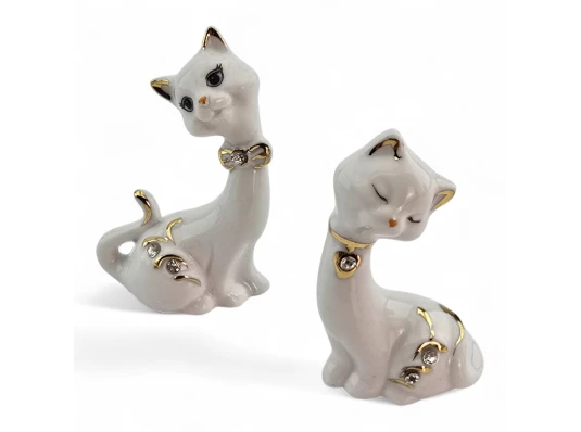 Кошки пара фарфоровые (7.5×5×2.8 см) купить в интернет магазине подарков ПраздникШоп