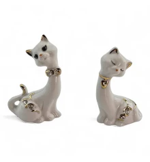Кошки пара фарфоровые (7.5×5×2.8 см) купить в интернет магазине подарков ПраздникШоп