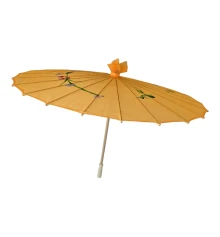 Зонтик из бамбука и шелка желтый (55×82 см) купить в интернет магазине подарков ПраздникШоп