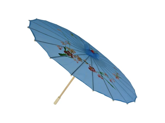 Зонтик из бамбука и шелка голубой (55×82 см) купить в интернет магазине подарков ПраздникШоп