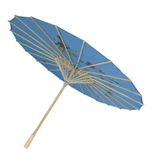 Зонтик из бамбука и шелка голубой (55×82 см) купить в интернет магазине подарков ПраздникШоп