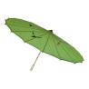 Парасолька з бамбука та шовку зелена (55×82 см)