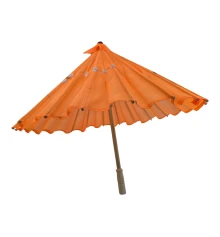Зонтик из бамбука и шелка оранжевый (55×82 см) купить в интернет магазине подарков ПраздникШоп
