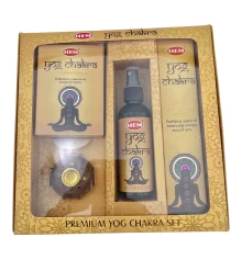 Подарочный набор HEM Yog Chakra благовония конусы спрей подставка купить в интернет магазине подарков ПраздникШоп
