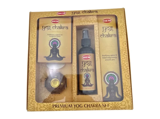 Подарочный набор HEM Yog Chakra благовония конусы спрей подставка купить в интернет магазине подарков ПраздникШоп