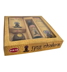 Подарочный набор HEM Yog Chakra благовония конусы спрей подставка купить в интернет магазине подарков ПраздникШоп