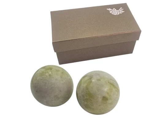 Шары массажные нефритовые в футляре (d-4.2 см) купить в интернет магазине подарков ПраздникШоп