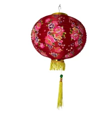 Фонарик китайский шелковый с цветочным узором купить в интернет магазине подарков ПраздникШоп