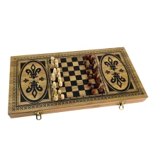 Нарды+шахматы+шашки бамбук (40×38×1.7 см) купить в интернет магазине подарков ПраздникШоп