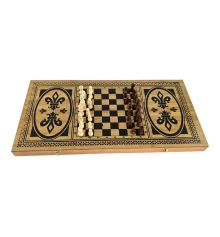 Нарды+шахматы из бамбука (59.7×59.7×1.7 см) купить в интернет магазине подарков ПраздникШоп