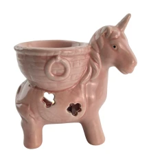 Аромалампа керамическая розовая «Единорог» (11×11×6.5 см) купить в интернет магазине подарков ПраздникШоп