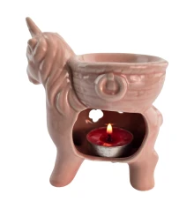 Аромалампа керамическая розовая «Единорог» (11×11×6.5 см) купить в интернет магазине подарков ПраздникШоп