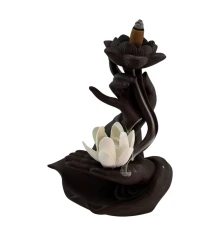 Подставка под благовония Back Flow «Белый Лотос» (17×13.7×8.2 см) купить в интернет магазине подарков ПраздникШоп