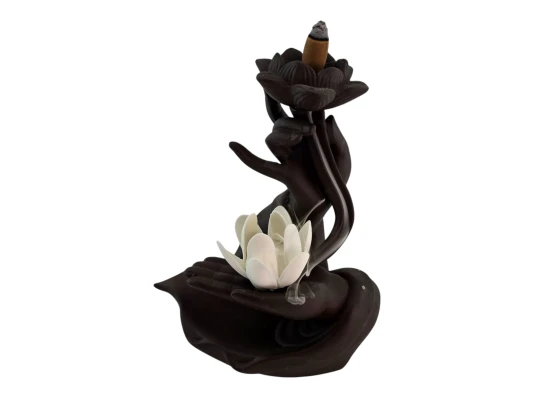 Подставка под благовония Back Flow «Белый Лотос» (17×13.7×8.2 см) купить в интернет магазине подарков ПраздникШоп