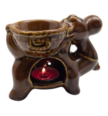 Аромалампа керамическая коричневая «Верблюд» (11×11×6 см) купить в интернет магазине подарков ПраздникШоп