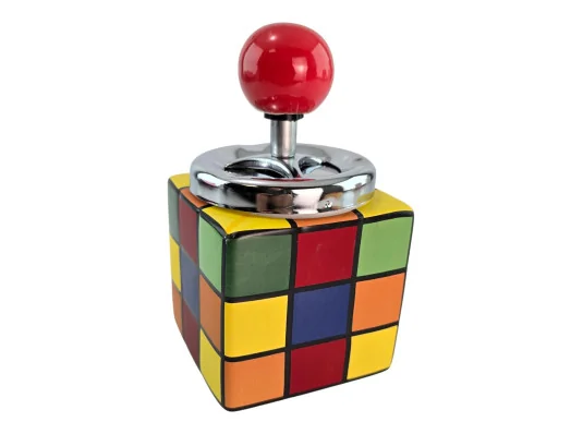 Пепельница с крышкой керамическая «Кубик Рубика» (15×8.5×8.5 см) купить в интернет магазине подарков ПраздникШоп