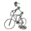 Техно-арт «Велосипедист» металл (19.5×19×8 см) купить в интернет магазине подарков ПраздникШоп