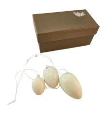 Массажер нефрит «Шары Венеры» вагинальные в футляре белые (13×7×6 см) купить в интернет магазине подарков ПраздникШоп