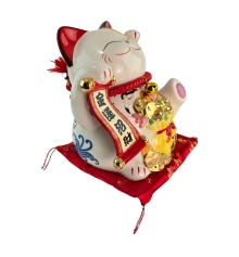 Кот Манэки-Нэко керамический купить в интернет магазине подарков ПраздникШоп