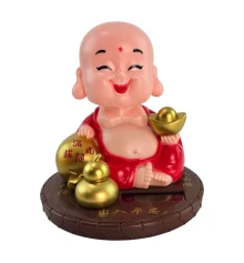 Игрушка на солнечной батарее «Веселый Монах» красный (Flip Flap) (9.5×9×9 см) купить в интернет магазине подарков ПраздникШоп