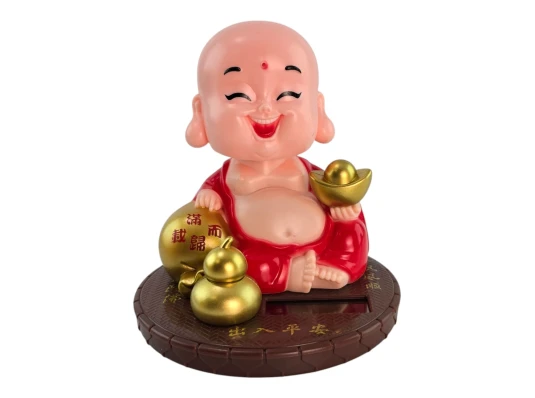 Игрушка на солнечной батарее «Веселый Монах» красный (Flip Flap) (9.5×9×9 см) купить в интернет магазине подарков ПраздникШоп