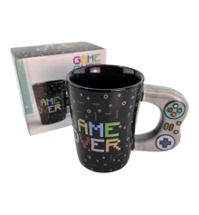 Чашка керамическая «GAME OVER» (380 мл) купить в интернет магазине подарков ПраздникШоп