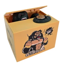 Интерактивная копилка «Горилла» на батарейках (12×10×9 см) купить в интернет магазине подарков ПраздникШоп