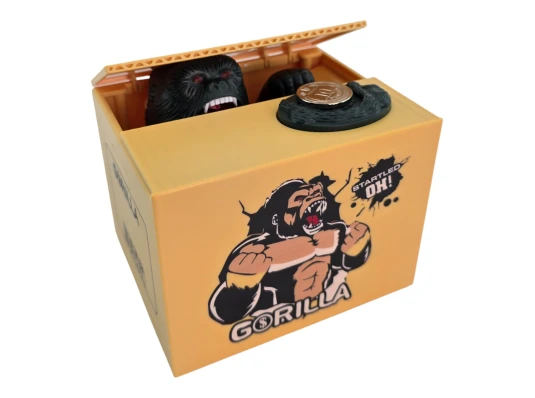 Интерактивная копилка «Горилла» на батарейках (12×10×9 см) купить в интернет магазине подарков ПраздникШоп