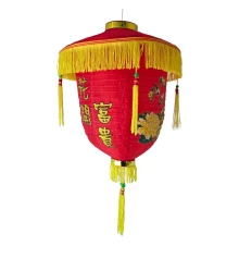 Фонарик китайский шелковый с символом удачи купить в интернет магазине подарков ПраздникШоп
