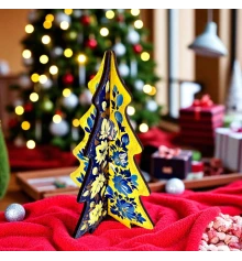 Новогодняя елка «Украинская елочка» (22×15×0.4 см) Деревяная елочка купить в интернет магазине подарков ПраздникШоп