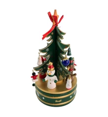 Елка настольная деревянная с подвесными игрушками (11×21×10.5 см) купить в интернет магазине подарков ПраздникШоп