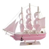 Модель вітрильника «Рожеві Вітрила» (21.5×24×4.5 см)