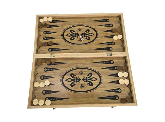 Нарды+шахматы из бамбука (48×48×1.9 см) купить в интернет магазине подарков ПраздникШоп