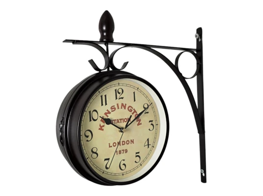 Часы станционные (d-21 см 31×31×8.5 см) купить в интернет магазине подарков ПраздникШоп