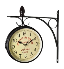 Часы станционные (d-21 см 31×31×8.5 см) купить в интернет магазине подарков ПраздникШоп