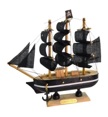 Модель парусника на подставке «Пиратский корабль» (16×15.5×3.5 см) купить в интернет магазине подарков ПраздникШоп