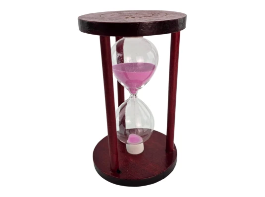 Часы песочные 10 мин розовый песок (14.5×9×9 см) купить в интернет магазине подарков ПраздникШоп