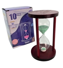 Часы песочные 10 мин зеленый песок (14.5×9×9 см) купить в интернет магазине подарков ПраздникШоп