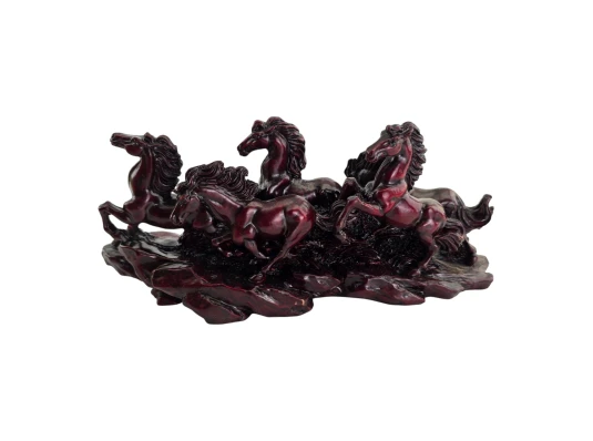 Кони 5 шт. каменная крошка коричневые (9×20.5×6 см) купить в интернет магазине подарков ПраздникШоп