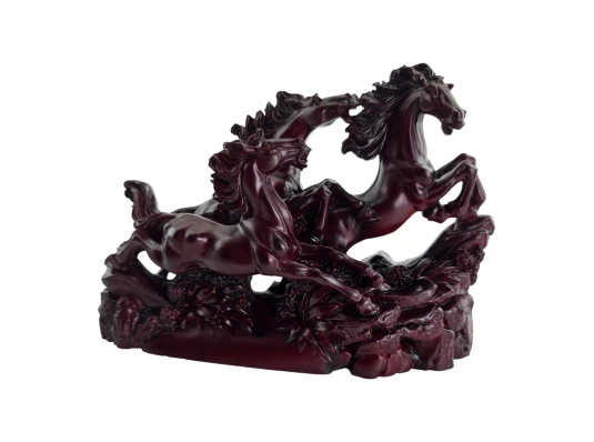 Кони 3 шт. каменная крошка коричневые (13.5×19×7 см) купить в интернет магазине подарков ПраздникШоп